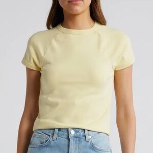 NWT Madewell Women's Raglan Sleeve Baby Tee in Candlelight Size M